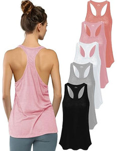 Women's Racerback Tank <b>Tops</b> Solid Color Breathable Knitted Active Wear Sporty Style Hollow Out Design Multi Colors Available - Product Image 1