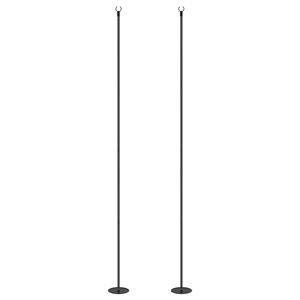 Pali di luce in acciaio da 10 piedi per lampada da 2 pezzi da appendere all'aperto per festa di nozze sul ponte del Patio - Product Image 1