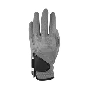 Gants de golf en peau de mouton pour hommes, avec particules antidérapantes, gants de sport à doigts séparés, main gauche, logo personnalisable, matériau en cuir et tissu - Product Image 1