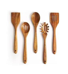 Cuillère de service en bois artisanale de qualité supérieure, ustensile de cuisine naturel pour mélanger sauces, riz, curry, soupes, usage en restaurant - Product Image 1