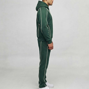 Custom Made 2 Pieces 100% Cotton Winter Printed Blank <b>Oversized</b> Baggy Flared <b>Sweatpants</b> and Hoodie Set Tracksuit for Men - Product Image 5