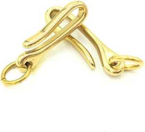 Porte-clés décoratif en laiton de designer, petit format, en forme de règle, pour accessoires de voiture, sacs et vélos - Product Image 3