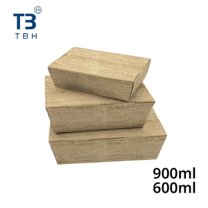 Boîte à lunch en papier kraft de qualité supérieure, fournisseur Malaisie, 600ml 900ml, conteneur rectangulaire pour stand alimentaire, café, événement, fête - Product Image 1