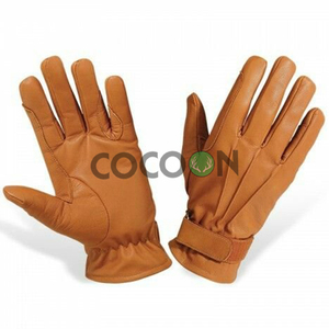Premium Genuine Tan Leather Driving <b>Gloves</b> Breathable Touchscreen Cycling Riding Protective Gear Vintage Work Biker Soft <b>Mittens</b> - Product Image 2