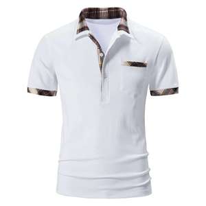 <b>Men's</b> Polo Shirts Regular Fit Custom Embroidery Logo Polyester Cotton Polo T Shirt O-Neck 180 Grams Short Sleeve Polo Shirts - Product Image 2