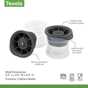 Tovolo Set di 2 Stampi per Cubetti di Ghiaccio a Sfera - Product Image 3