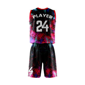 Conjunto de Camiseta y Pantalones Cortos de Baloncesto Personalizados para Adultos Unisex, Transpirables, de Secado Rápido, que Absorben la Humedad, con Protección UV, Impresión por Transferencia de Calor - Product Image 5