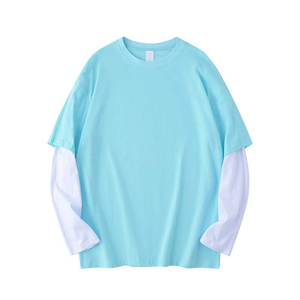 เสื้อยืดแขนยาวทรงโอเวอร์ไซส์สองชั้นสไตล์วินเทจคุณภาพสูง พิมพ์ลายดิจิทัล ผ้าฝ้าย 100% สำหรับทุกเพศ ผลิตในประเทศปากีสถาน - Product Image 2