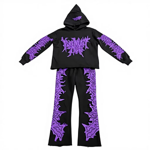 Conjunto Deportivo de Dos Piezas para Mujer, Top Corto y Pantalones, Venta al Por Mayor, Conjuntos Deportivos para Hombre, Sudadera de Dos Piezas - Product Image 1