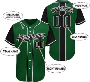 ชุดกีฬาเบสบอลของผู้ชายเสื้อเจอร์ซีย์แบบซับลิเมชันปรับแต่งได้ - Product Image 2