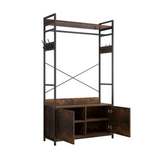 Grande Armadio Indipendente Robusto con Appendiabiti, Organizzatore Guardaroba con Scaffali Multipli, Appendiabiti Premium - Product Image 3