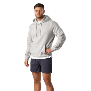 Sweat-shirt à capuche décontracté pour homme, 100% coton, molleton tricoté, coupe classique, couleur unie, avec poche, pour l'automne - Product Image 3