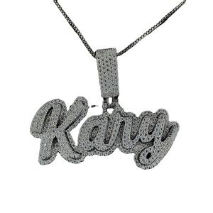 Joyería de lujo personalizado Hip Hop nombre colgante D Color VVS Moissanite 925 colgante de plata colgantes chapados en oro pasar prueba de diamante - Product Image 1