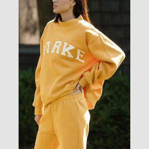 Women's Winter <b>Sequined</b> Printed Embroidery Graphic Cotton Streetwear Sweatshirt Mockneck <b>Long</b> <b>Sleeve</b> Pullover <b>Tops</b> OEM Service - Product Image 3