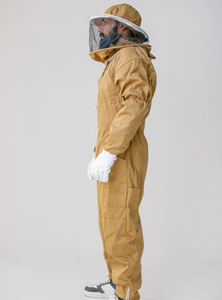Combinaison de protection antistatique pour apiculteur avec capuche ronde respirante, salopette de travail avec genouillères renforcées et passants pour les pouces, avec options OEM ODM - Product Image 3