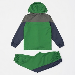 Conjunto Deportivo Casual Personalizado OEM Unisex, Chaqueta Cortavientos con Capucha, Ligera e Impermeable, con Cierre, Pantalones Jogger, para Venta al Por Mayor - Product Image 3