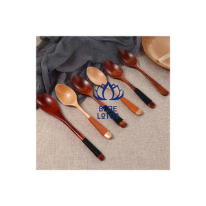 Cucharas de Madera Blue Lotus de 5.8 Pulgadas de Largo, Ecológicas, Reutilizables, para Beber Té, Diseño Minimalista - Product Image 6