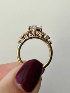 Anillo de Compromiso Vintage con Diamante Cultivado en Laboratorio de 2.00Ct, Oro Sólido de 14K, Corte Redondo, Estilo Antiguo, Filigrana, Banda de Boda, Venta al Por Mayor - Product Image 6