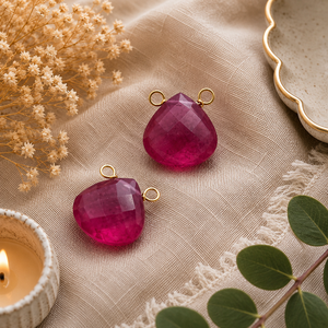 Faceted <b>Pink</b> Tourmaline Heart Pendant | Gemstone Charm for Use For Necklace - Product Image 1
