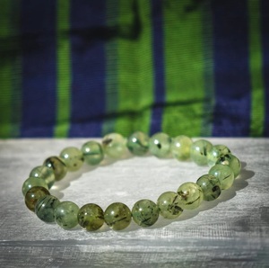 Natural Prehnite <b>Bracelet</b> Green Prehnite <b>Beaded</b> <b>Bracelet</b> For Healing Reiki Energy Jewelry Wholesale 8mm - Product Image 6