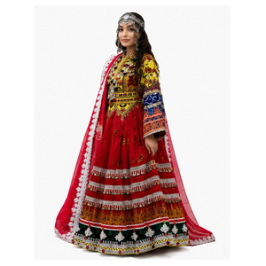 Vestido Afgano Kuchi Hecho a Mano, Ligero, Transpirable y Cómodo para Mujer, Estilo Tradicional Musulmán Vintage - Product Image 6