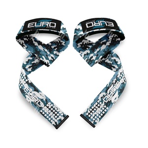 Sangles de musculation en coton légères antidérapantes réglables de haute qualité avec revêtement en silicone et rembourrage en néoprène pour la musculation lourde - Product Image 1