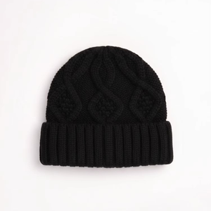 Unisex striped beanie hat Black yellow knitted <b>winter</b> <b>cap</b> Casual style for adults High quality <b>winter</b> wear - Product Image 3