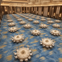 Tapis Axminster en laine ignifuge, tapis à motifs fantaisie pour hôtel, salle de banquet, lieu de mariage, théâtre, prix d'usine