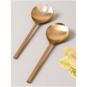 Luxury <b>Buffet</b> Service Salad <b>Server</b> Set Premium Metal Accessories for Guest Dining - Product Image 5