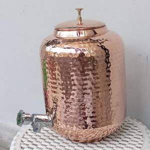 Copper Beverage Dispenser with Brass Faucet Premium Copper <b>Water</b> Storage <b>Container</b> Wholesale - Product Image 6