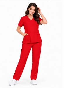 Vente en gros de tenues médicales respirantes et extensibles en 3 pièces pour infirmières, médecins, pharmaciens, équipes chirurgicales d'hôpitaux - Product Image 5