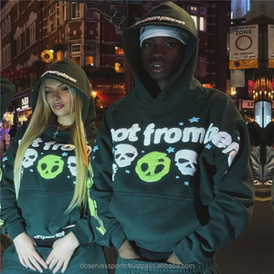 Vente chaude Survêtement streetwear d'hiver Ensemble unisexe Vêtements de sport pour femmes Sweat-shirt à capuche Deux pièces Vente en gros 100% coton Poids lourd - Product Image 4