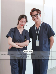 OEM/ODM Customizable Medical <b>Scrub</b> Set Women Multi-Pockets Stretchy Nursing Uniforms Breathable Hospital Work <b>Clothes</b> - Product Image 4