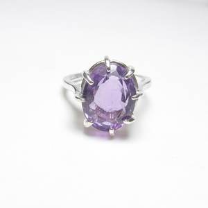 Handmade Natural Amethyst <b>Ring</b> 925 Sterling <b>Silver</b> Oval Cut <b>Statement</b> Gemstone <b>Ring</b> Jewelry for Women Wholesale - Product Image 2