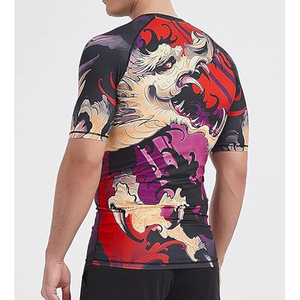 <b>Custom</b> Logo Wolf <b>Compression</b> Rash Guard Men Gym T <b>Shirt</b> Quick Dry Fitness MMA Sportswear Wholesale Supplier - Product Image 6