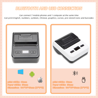 Imprimante d'étiquettes thermique sans fil Bluetooth 80 mm Machine professionnelle portable Étiquette autocollante Imprimante thermique USB