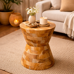 ARTERRA Luxury Handcrafted Durable Teak Root Hourglass Coffee Table-Rustic Natural Grain <b>Pattern</b> Living Room Furniture - Product Image 3