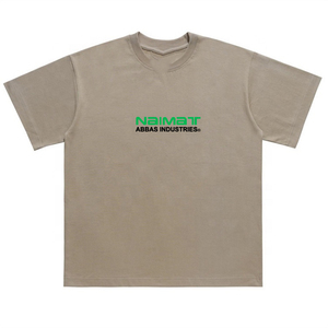 Camiseta de Manga Corta para Hombre Naimat Abbas Industries, Corte Regular, Algodón Jersey, Cuello Redondo, Diseño Casual con Letras Impresas - Product Image 2