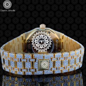 Charm_Jewells Luxury <b>Mechanical</b> <b>Watch</b> Yellow Gold Tonneau Case 42mm Sapphire Crystal Analog Dial Hollow Out Design Unisex - Product Image 3