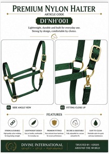 Cabestro para Caballo de Nailon PP con Forro Polar Divine International, Accesorios de Latón, Modelo DI'NH'002, Tamaño/Empaque Personalizado, Equipo Ecuestre OEM Uttar - Product Image 5