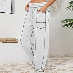 Women Cargo Sweatpants Wide Leg Pants High Waist <b>Drawstring</b> Joggers Loose Fit Streetwear Casual Lounge <b>Trousers</b> - Product Image 4