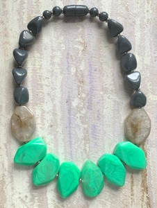 Modern Vintage Fashion Resin Beaded Geometric <b>Necklace</b> Handmade Jewelry for Unisex Lightweight Colorful <b>Statement</b> Piece for - Product Image 5