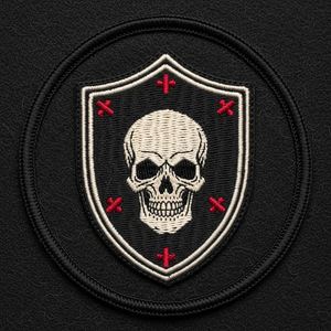 Parche Termoadhesivo Personalizado de Daga de Vampiro, Insignia Bordada Circular, Aplique de Ala de Murciélago y Espada para Ropa Gótica de Halloween y Chaquetas Vaqueras - Product Image 6