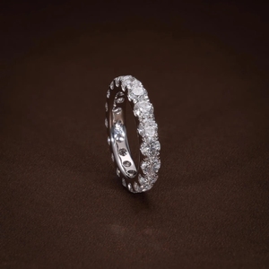 Fine Jewelry GRA Certified Moissanite Diamond <b>Ring</b> 925 Sterling <b>Silver</b> Hip Hop Moissanite <b>Eternity</b> <b>Ring</b> Stacking <b>Rings</b> Jewelry - Product Image 4