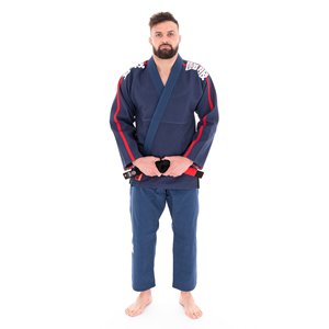 Kimono BJJ Azul para Hombre, Logos y Etiquetas Personalizadas, Material de Alta Calidad, Corte Regular, 100% Algodón, Ropa de Artes Marciales para Adultos - Product Image 2