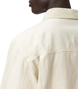 Chaqueta de Trabajo de Lona para Hombre, Resistente, con Cierre de Cremallera, Cuello de Corduroy y Bolsillo Frontal en el Pecho - Product Image 5