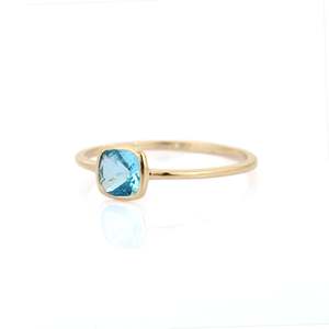 14K Solid <b>Gold</b> Eternity <b>Ring</b> with Tanzanite Peridot Sapphire or <b>Opal</b> - Product Image 3