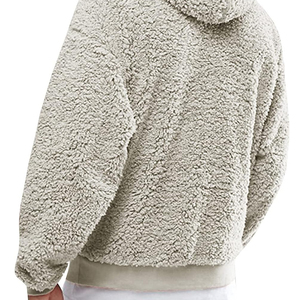 OEM Newest Style <b>Fleece</b> Hoodies <b>Men</b> Winter Pullover Full Zip Us Solid Color Male <b>Sherpa</b> Hoodies Sweatshirt Pullover Hoodies - Product Image 4