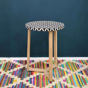 Mesa con Incrustaciones de Hueso de ILAHI, Diseño Moderno con Detalles de Ágata, Almacenamiento Portátil, Muebles para el Hogar - Product Image 1