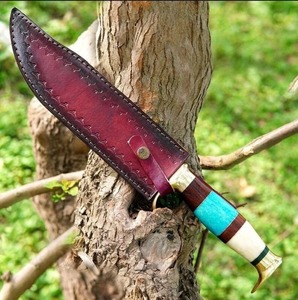 Custom Handmade Carbon Steel Hunting <b>Knife</b> 15 Inch Durable Ambidextrous <b>Bone</b> <b>Handle</b> with Brass Bolster - Product Image 5